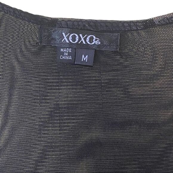 XOXO Multi Colored Sequins Sleeveless Black Dress Size Medium - Picture 7 of 9